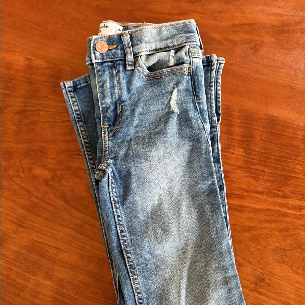 Flare Leg Girls Blue Jeans - Picture 5 of 5